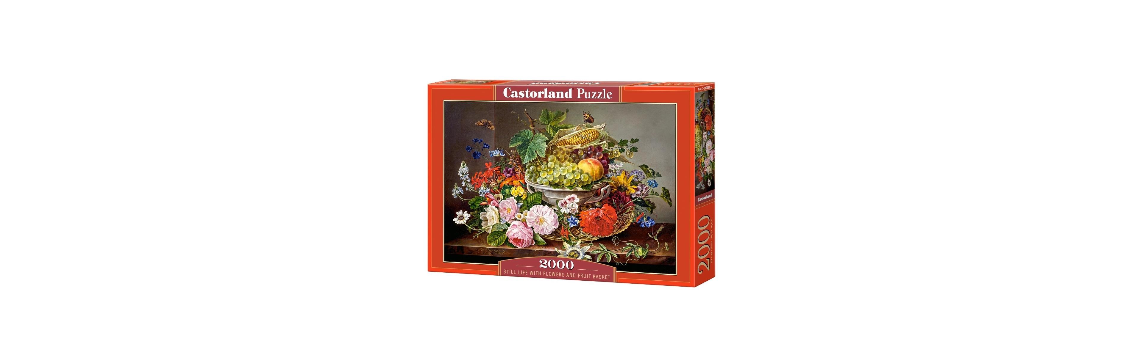Castorland Still Life with Flowers and Fruit Basket 2000 Piece Jigsaw Puzzle, Ages 14+