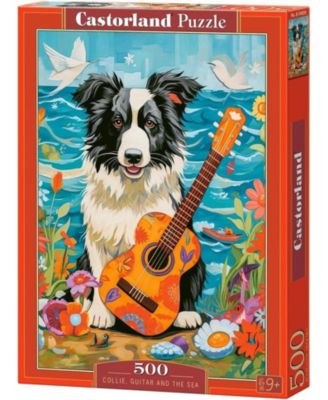 Collie, Guitar and the Sea 500 Jigsaw Puzzle, Ages 14+