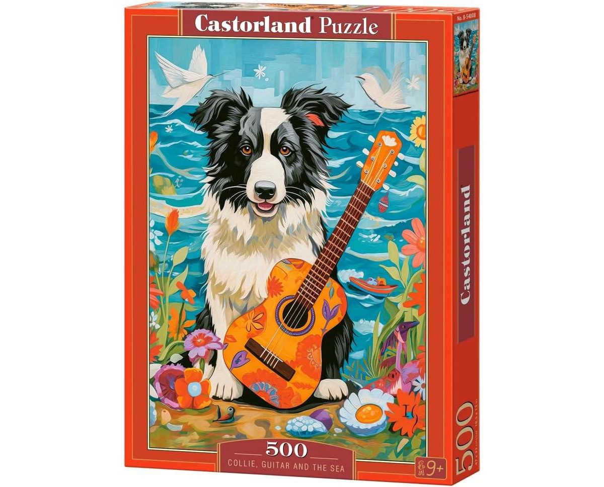 Castorland Collie, Guitar and the Sea 500 Jigsaw Puzzle, Ages 14+