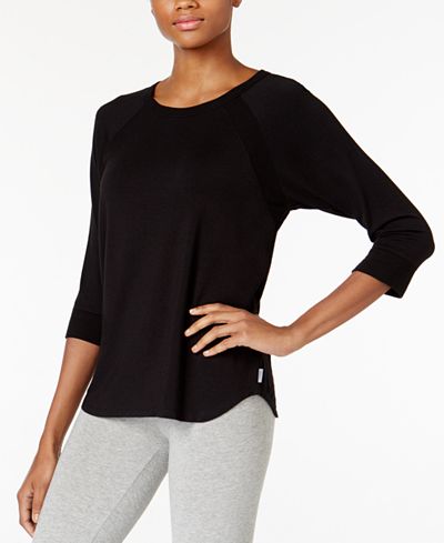 DKNY Textured Knit Pajama Top