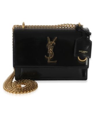 Black Patent Monogram Small Sunset Bag