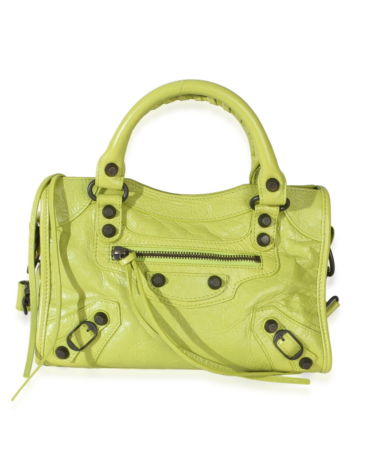 Pre-Owned Balenciaga Pistache Agneau Arena Classic Hardware Mini Le City Bag