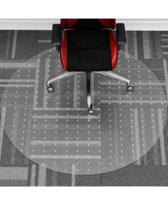 Round PVC Office Chair Mat for Low Pile Carpet Non Slip Floor Protector