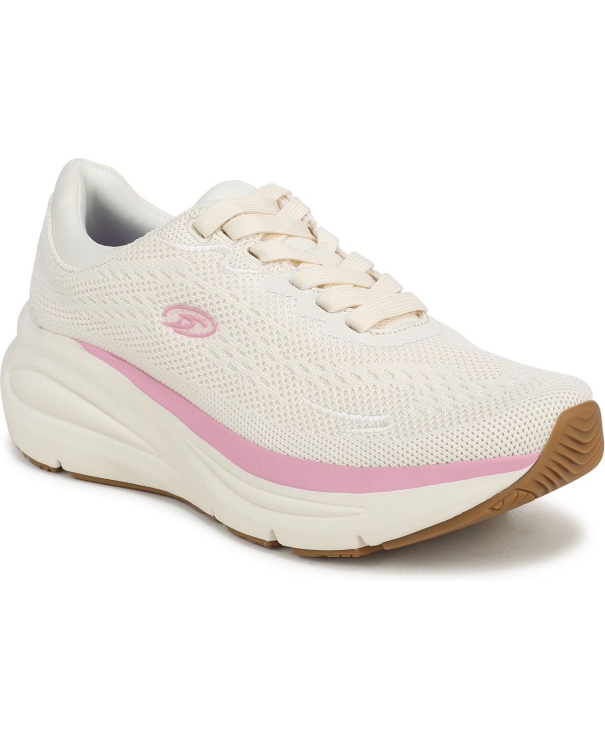 Dr. Scholl's Beyond Comfort Women's Walk Longer Knit Lace Up Sneaker Shoes Tofu Beige Knit DRSBC 7.5 M