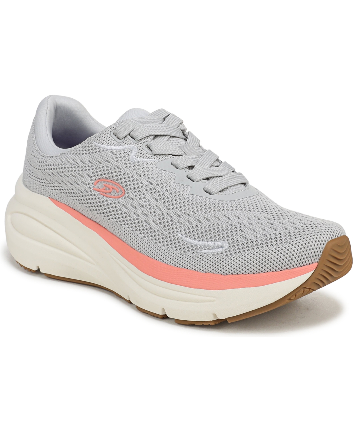 Dr. Scholl's Beyond Comfort Women's Walk Longer Knit Lace Up Sneaker Shoes Grey Knit DRSBC 9.5 M