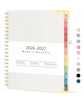 Academic Planner Hardcover Weekly Monthly Organizer with Tabs
