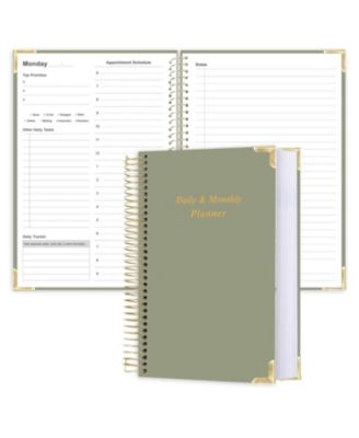 Undated Daily Planner Hardcover Hourly Schedule To Do Lists Habit Tracker Layflat Binding All In One Planning Tool