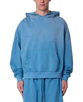 Men's Mojave Oversized Distressed Faded-Wash Hoodie