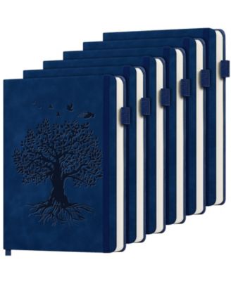 Hardcover Lined Journal Notebook Thick Paper Lay Flat Elastic Closure Ribbon Bookmark