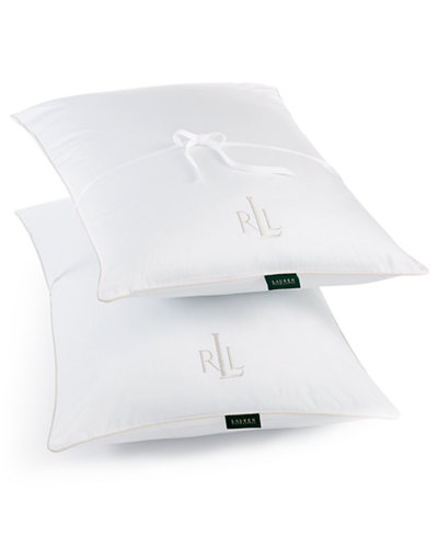 Lauren Ralph Lauren Vintage Silver Standard Down Alternative Pillows, Twin Pack, LiteLoft® Fiberfill