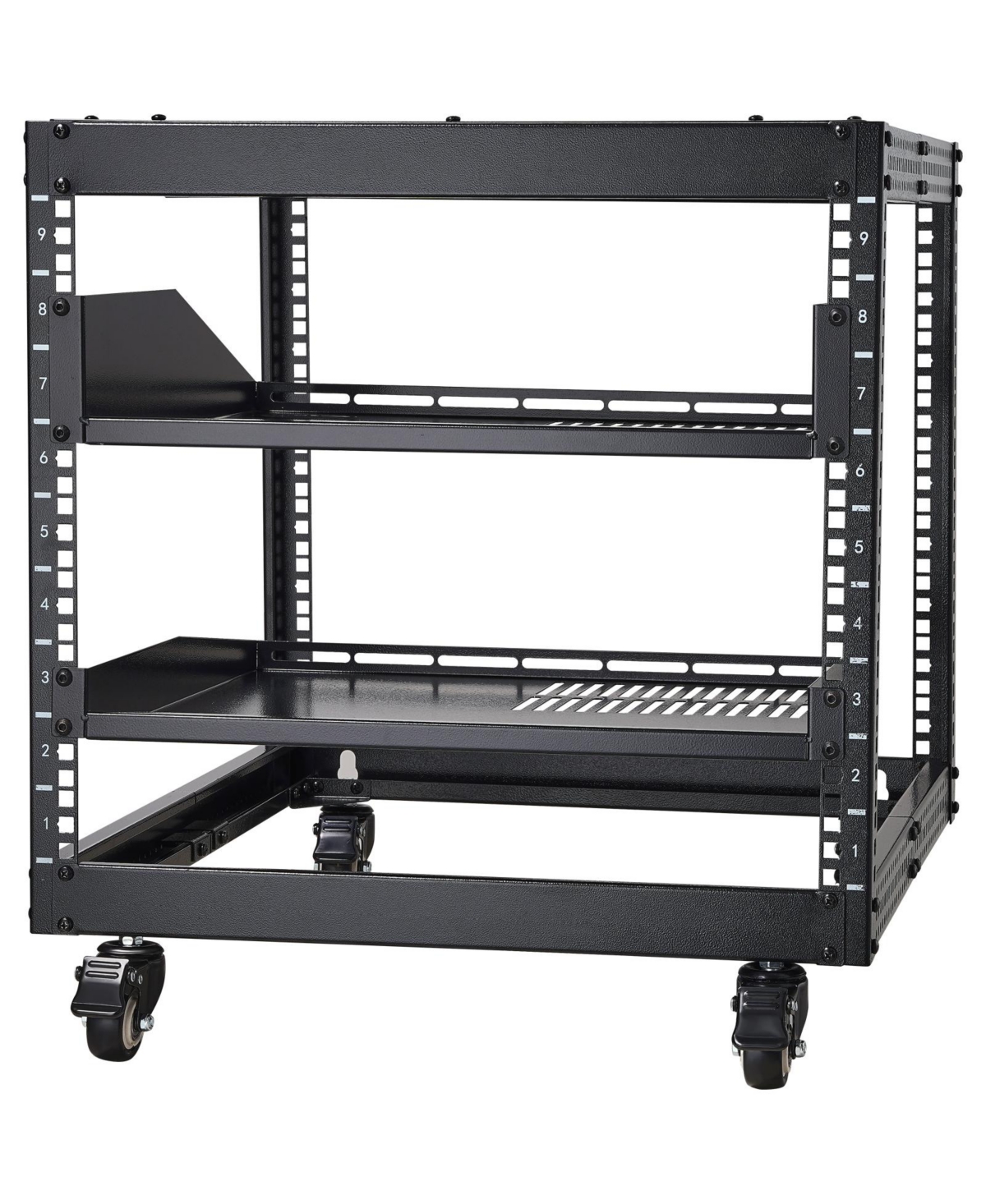 Bestcore 9U Open Frame Adjustable Depth Server Rack Compatible with Rack-Mount Equipment