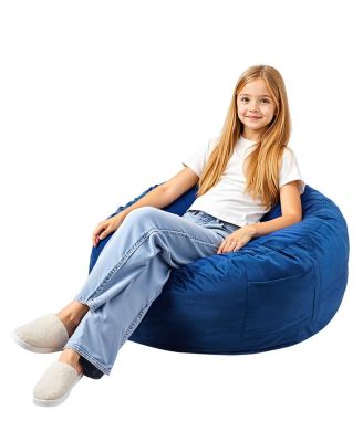 3 Foot Round Memory Foam Bean Bag Chair with Removable Washable Cover