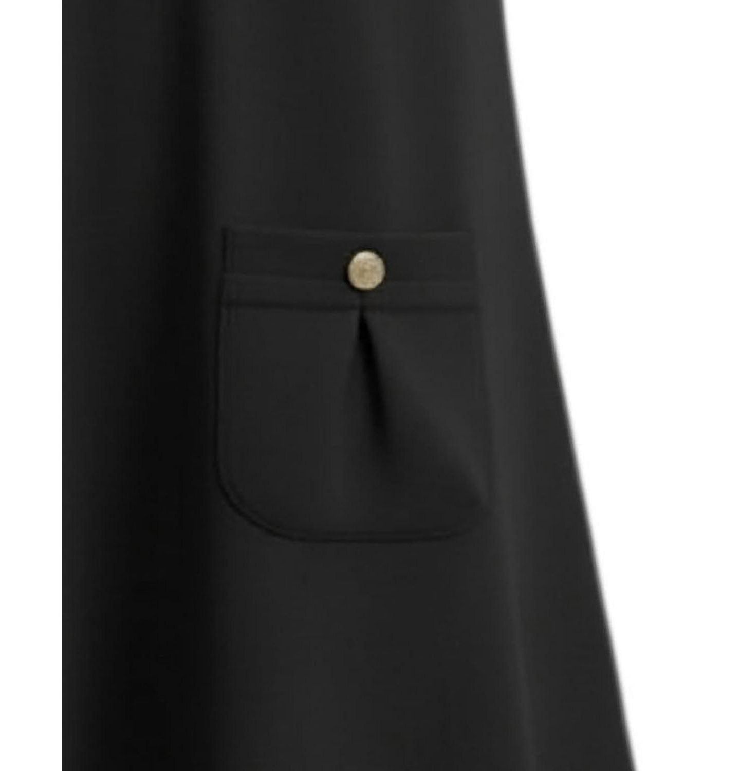 Платье Hope & Henry Short-Sleeve A-Line Ruffle-Placket Dress для девочек, цвет: Чёрный — фото 3