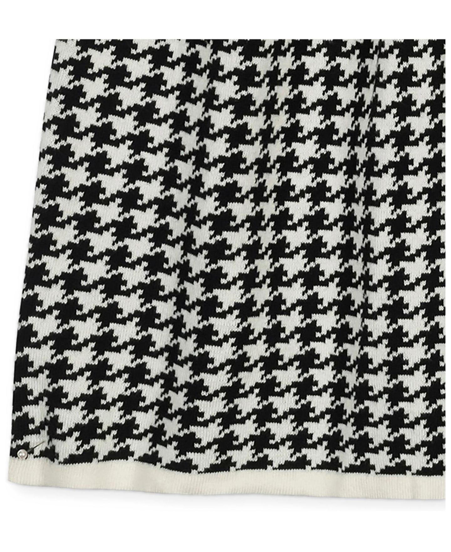 Платье Hope & Henry Organic Skater Sweater Dress with Bow для девочек, цвет: Чёрная гусиная лапка — фото 3