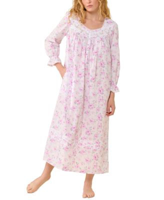 Women's Antique Rose Long-Sleeve Floral-Print Nightgown