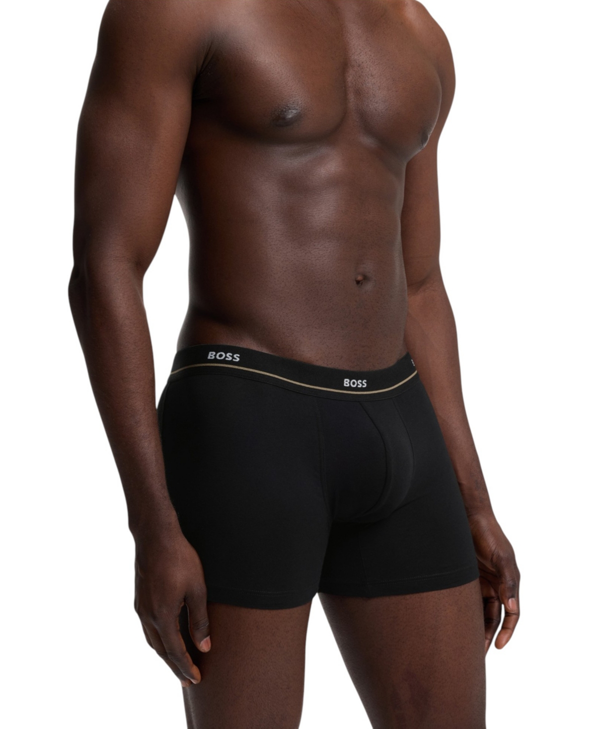 Boss by Hugo Men's Essential Cotton-Blend Logo Boxer Briefs, 5-Pack