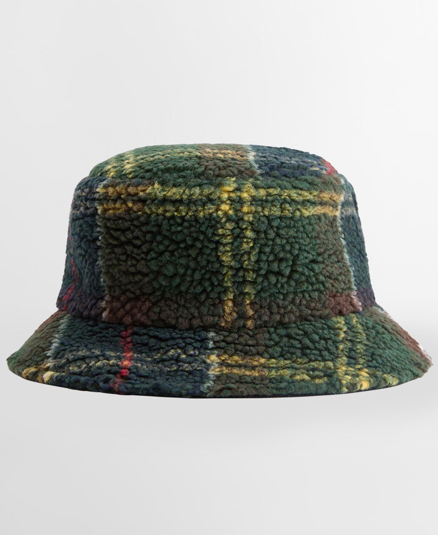 Мужская панама Barbour Field Tartan Fleece Bucket Hat, цвет: Чёрный — фото 2