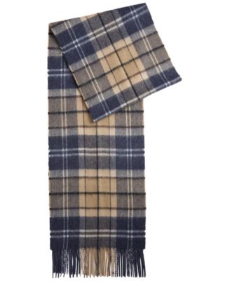 Tartan Tasselled Wool-Cashmere Blend Wrap Scarf