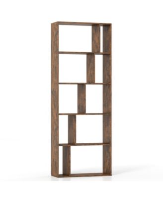 65 Inch 5-Tier Bookshelf with 10 Open Back Cubes and Anti-Tipping Kits