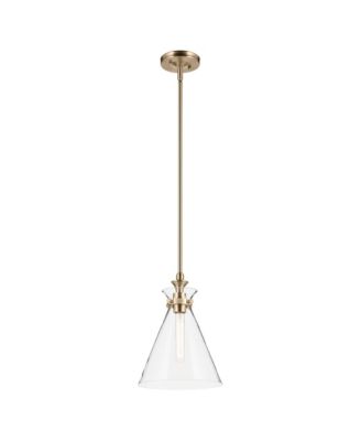 Laria 10.5 Inch 1 Light Pendant Clear Glass in Champagne Bronze