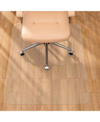 Transparent PVC Office Chair Mat For Hard Floors Scratch Resistant Easy Glide Noiseless Protector