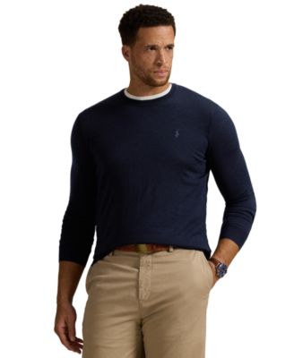 Men's Big & Tall Regular-Fit Wool Crewneck Sweater