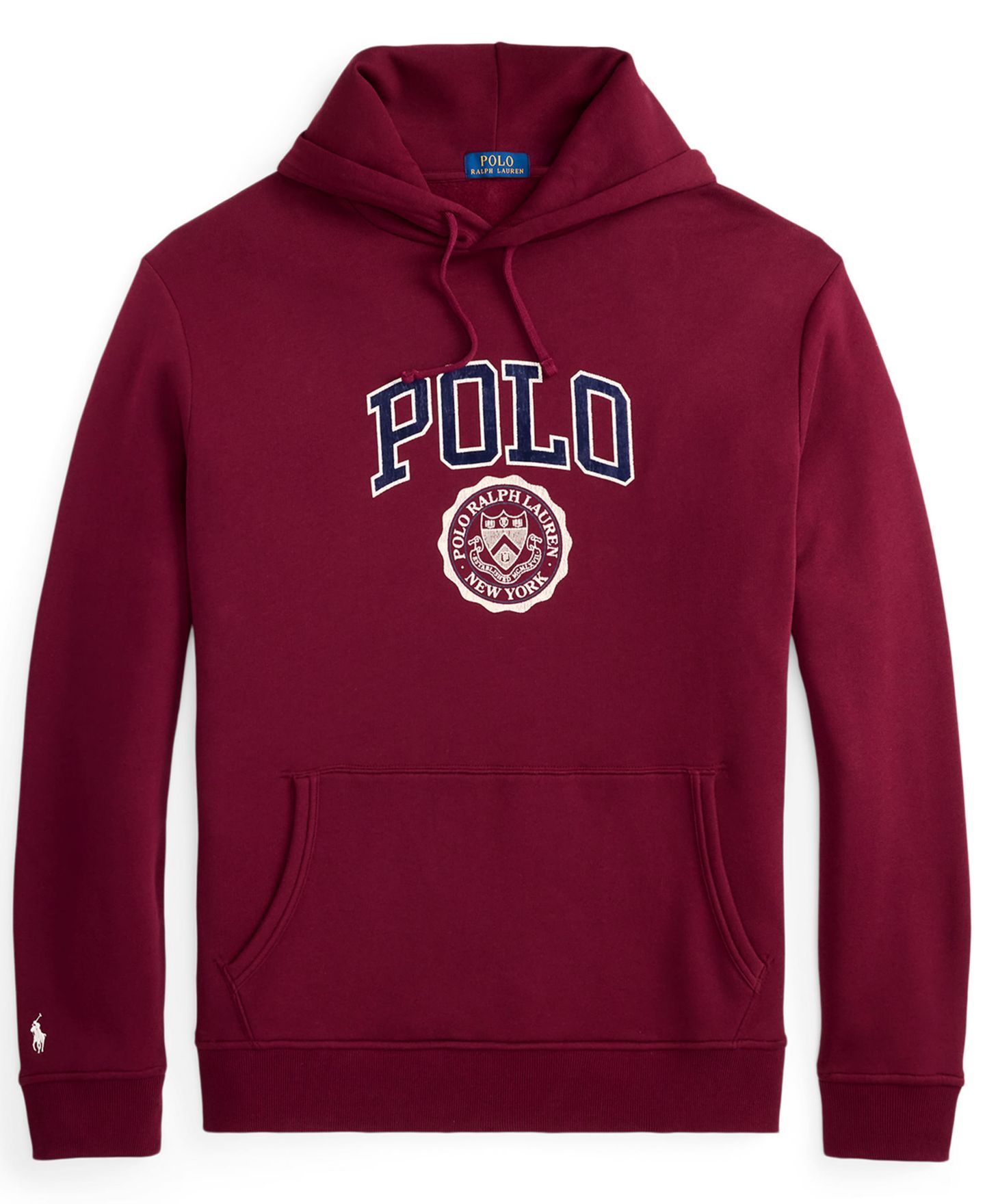 Мужское худи Polo Ralph Lauren Big & Tall Logo Fleece, цвет: Винный — фото 5