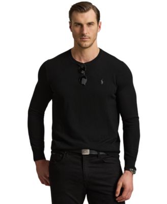 Men's Big & Tall Regular-Fit Wool Crewneck Sweater