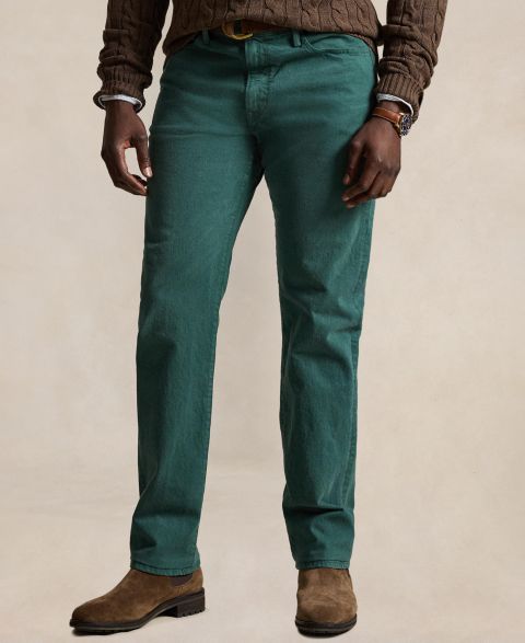 Мужские джинсы Polo Ralph Lauren Big & Tall Hampton Stretch Garment-Dyed, цвет: Меланжевый зелёный