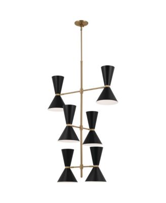 Phix 32 3/4"W Champagne Bronze 12-Light Chandelier