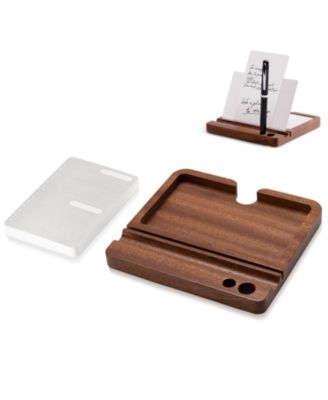 Wood Daily To Do List Notepad Stand With Pen Holders Productivity Planner Checklist