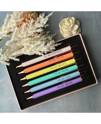 3pk Refillable Ballpoint Pen Set Pastel Gift Box Appreciation Gift For Women