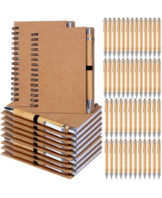 50 Set Bulk Lined Spiral Notebooks and Pens Employee Appreciation Gifts