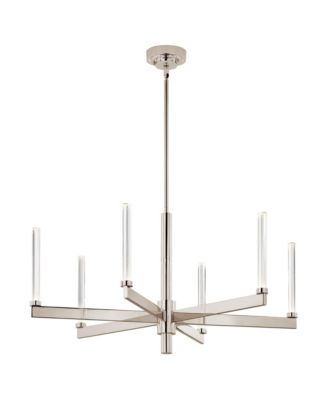 Sycara 36 1/4" Wide Polished Nickel 6-Light LED Chandelier