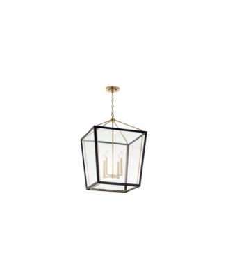 Delvin 22 1/4"W Champagne Bronze and 4-Light Pendant