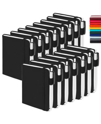 Mini Hardcover Lined Journals Notebooks Bulk With Pen Holder For School Business