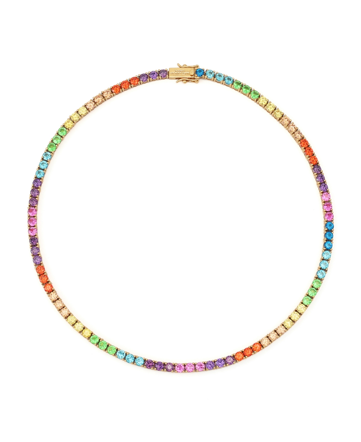 Michael Michael Kors Glass Crystal Rainbow Tennis Necklace