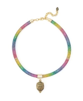London Faux-Stone Signature Eagle Rope Collar Necklace