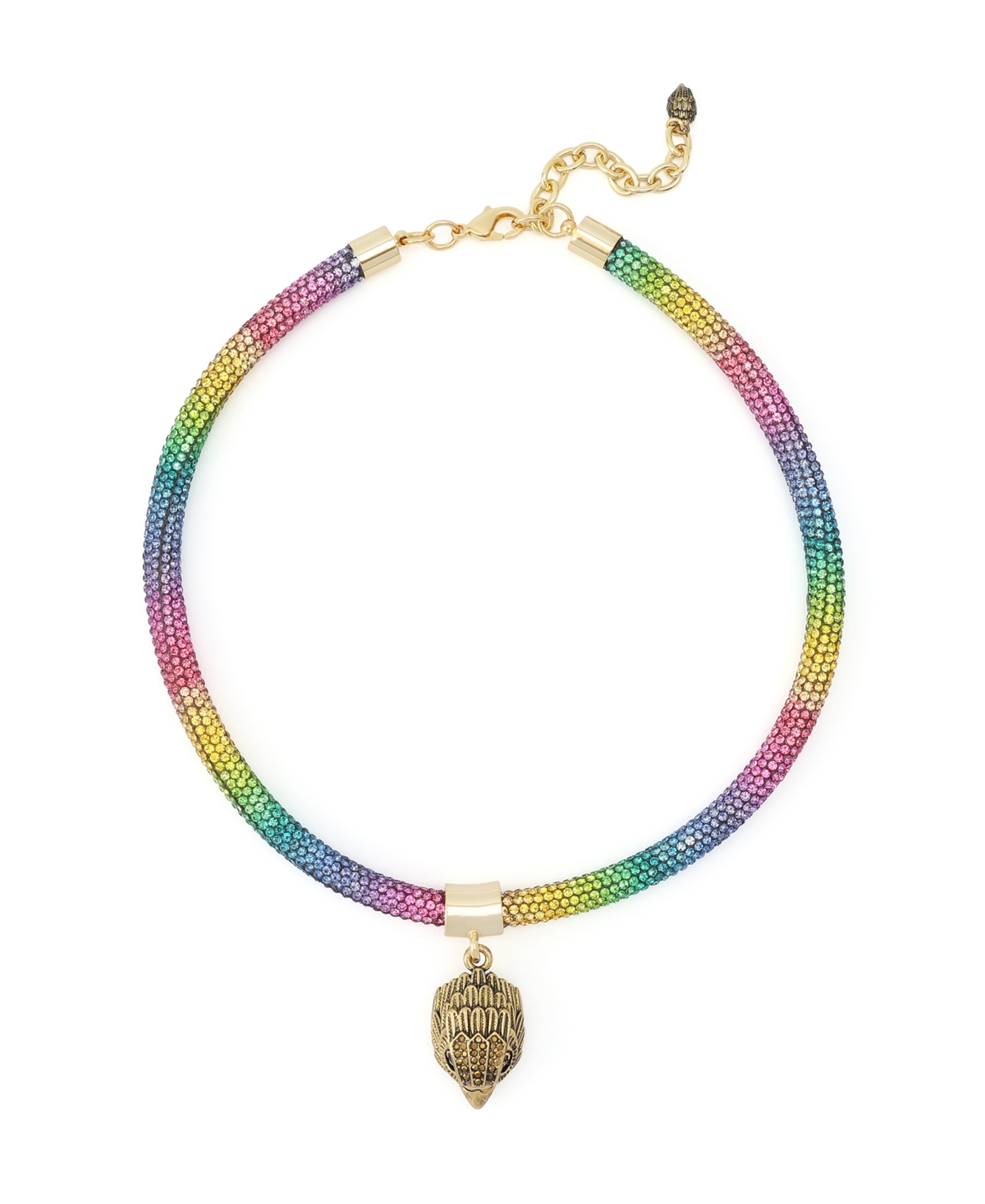 Kurt Geiger London Faux Stone Signature Eagle Rope Collar Necklace
