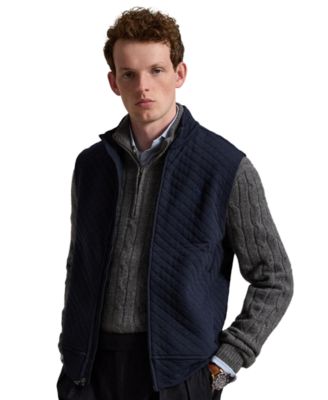 Men's Quilted Double-Knit Jersey Vest
