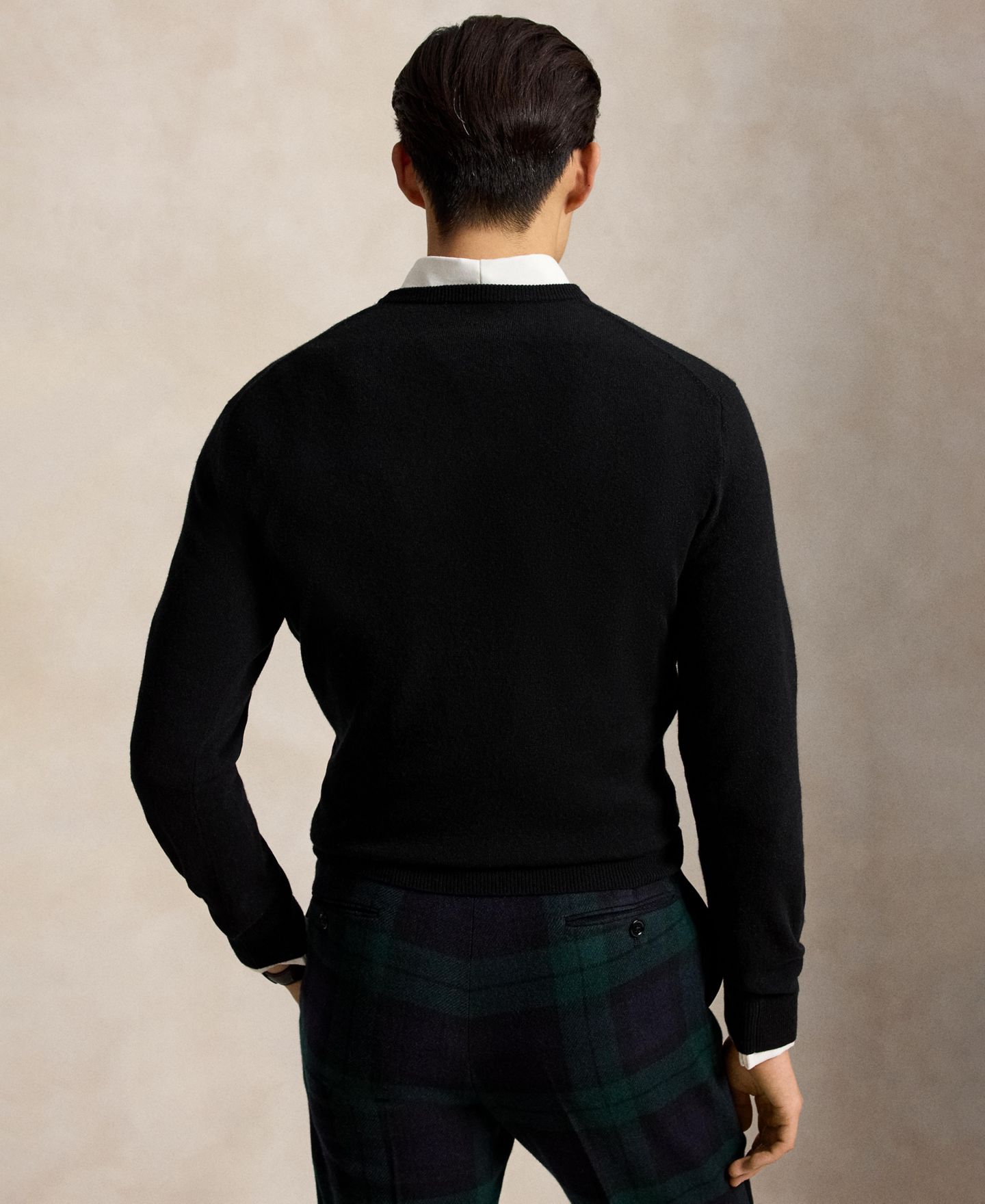 Мужской свитер Polo Ralph Lauren Dog-Intarsia Cashmere, цвет: Чёрный комбинированный — фото 4