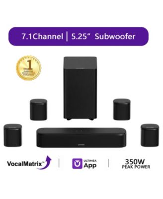 Aura S4T 7.1ch TV Soundbar with 4 Surround Speakers, Surround Sound System with Subwoofer, App Control, Bluetooth 6.0, HDMI/OPT/AUX