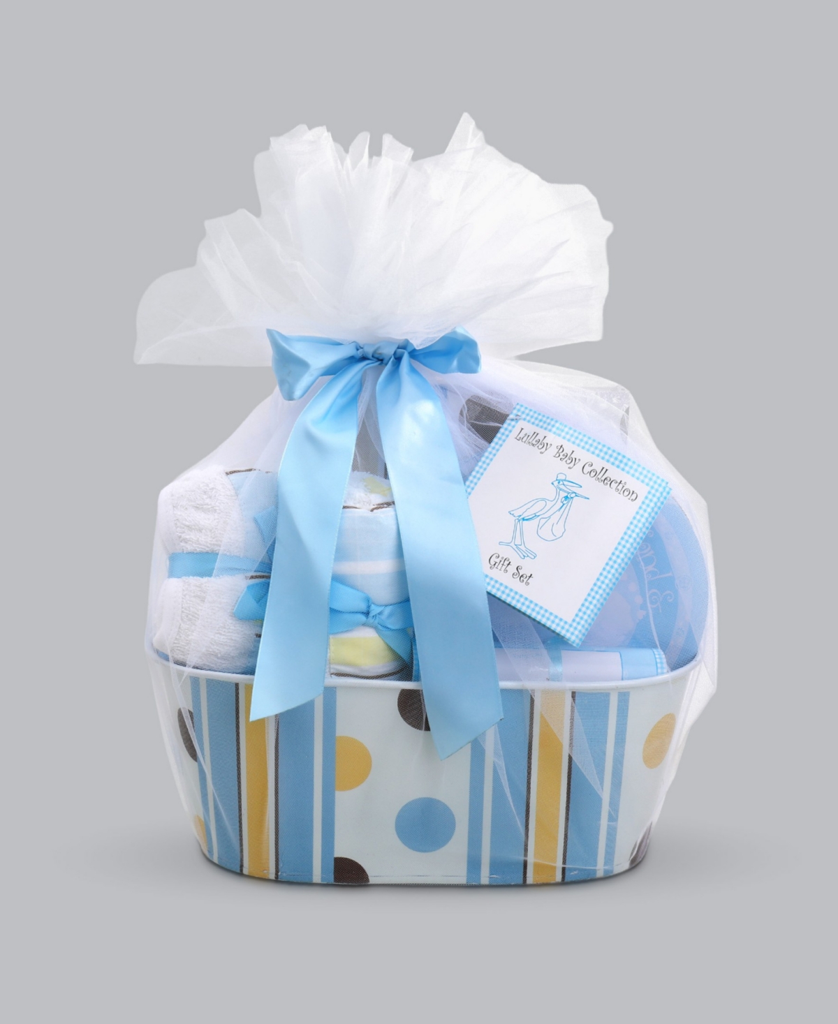 Beyond the Bow Gifts Welcome to the World Baby Boy Gift Basket, 7-Pieces