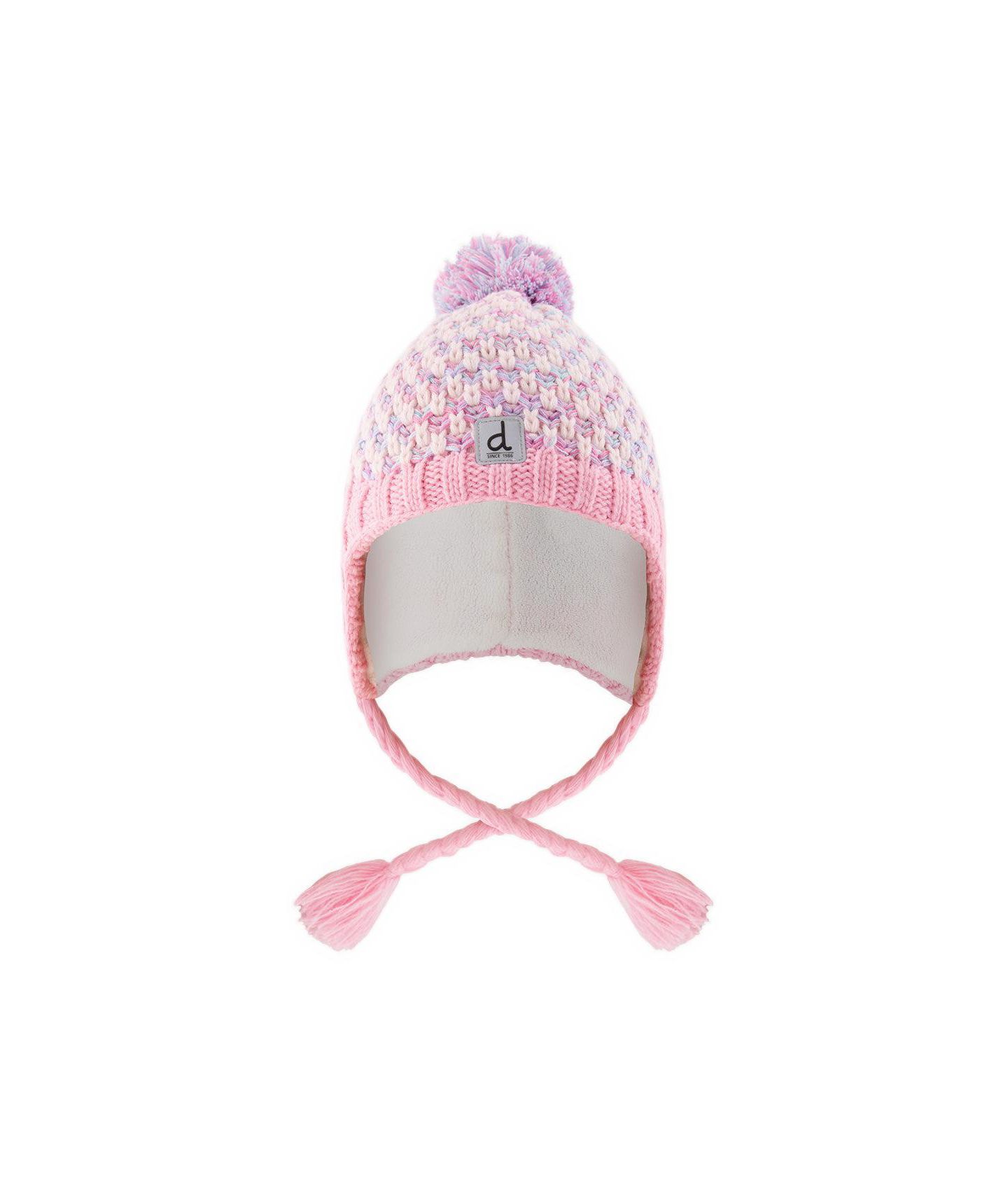 Шапка Deux par Deux Winter Peruvian Knit Hat для девочек, цвет: Розовый / Синий — фото 1