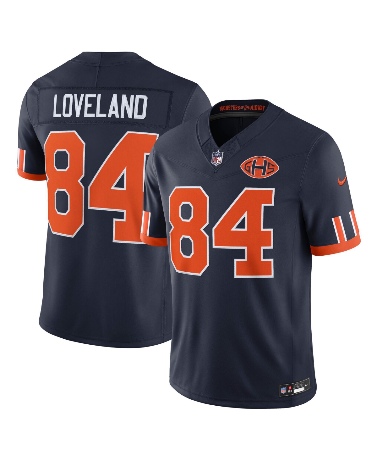 Nike Men's Colston Loveland Navy Chicago Bears 2026 Rivalries Collection Vapor F.u.s.e Stitched Limited Jersey