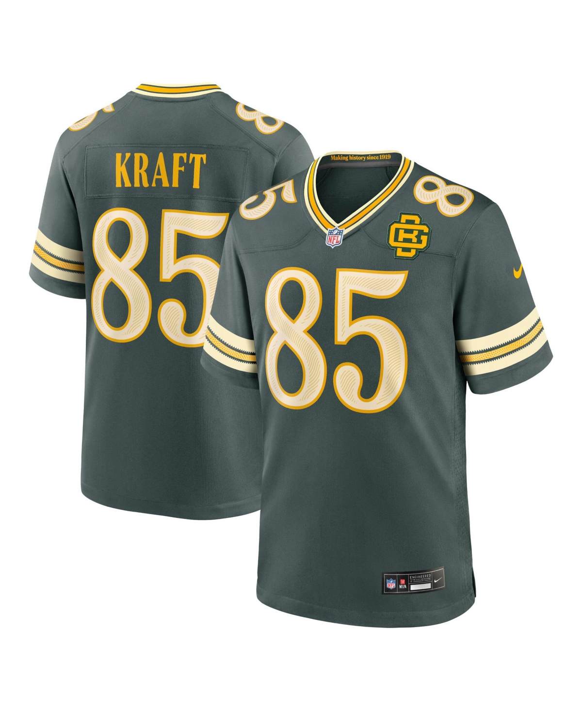 Nike Men's Tucker Kraft Green Bay Packers 2026 Rivalries Collection Game Jersey