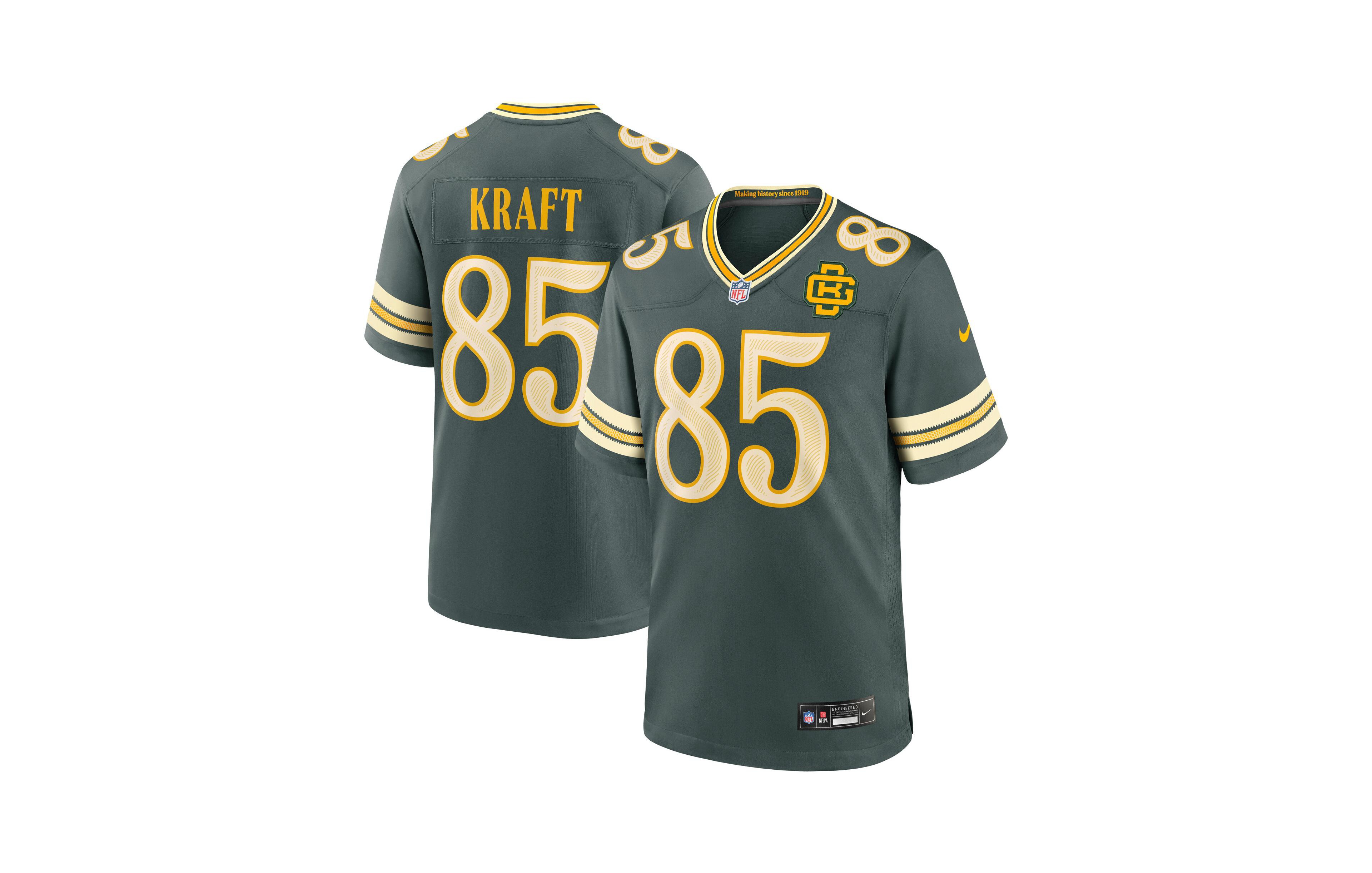 Nike Men's Tucker Kraft Green Bay Packers 2026 Rivalries Collection Game Jersey