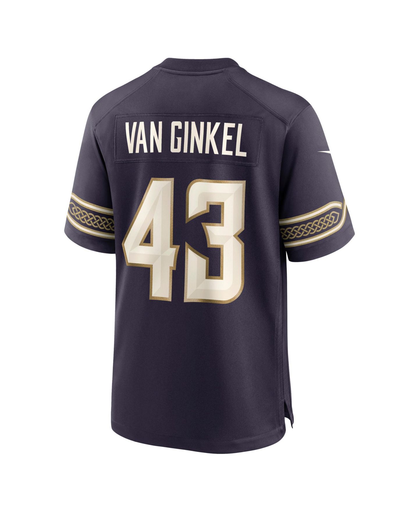 Мужской топ Nike Andrew Van Ginkel Purple Minnesota Vikings 2026 Rivalries Collection Game Jersey — фото 3