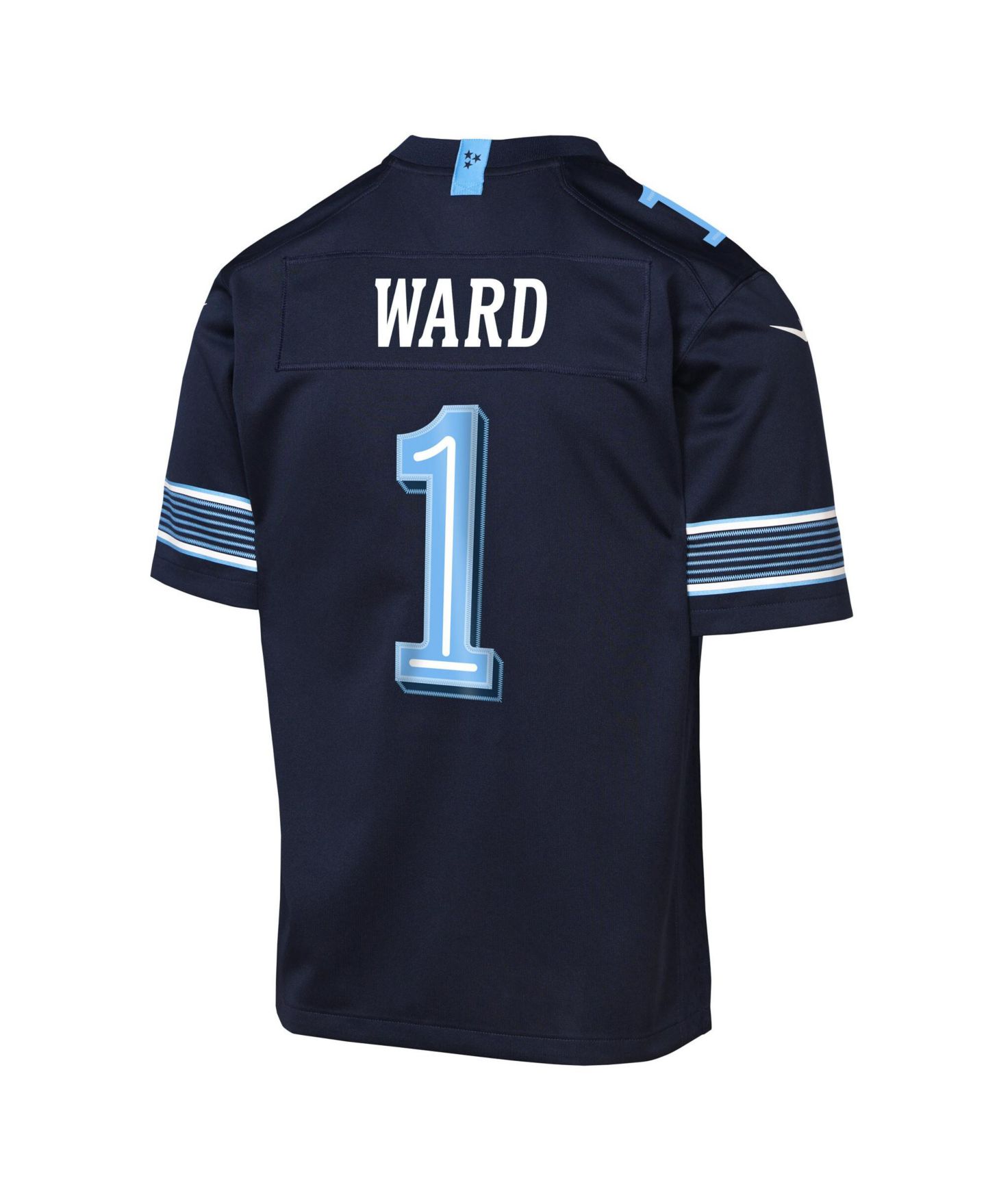 Детская игровая джерси Nike Cameron Ward Tennessee Titans 2026 Rivalries Collection, Navy — фото 3