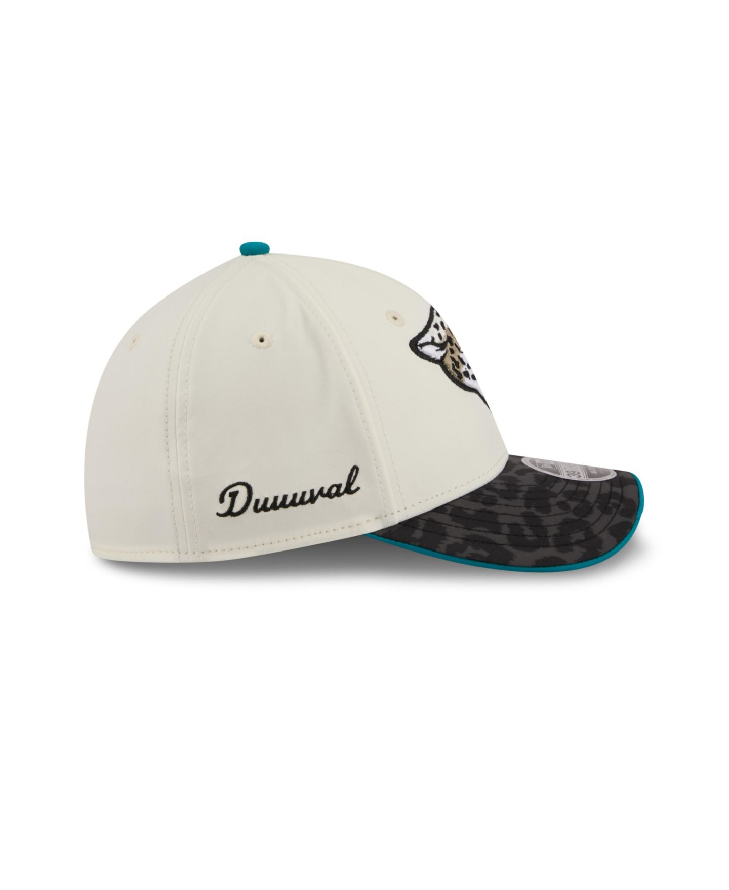 Мужская кепка New Era Cream/Black Jacksonville Jaguars 2026 Rivalries Collection 39THIRTY Flex Hat — фото 6